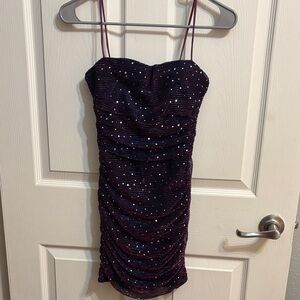 Lulus Purple Sequin Mini Dress